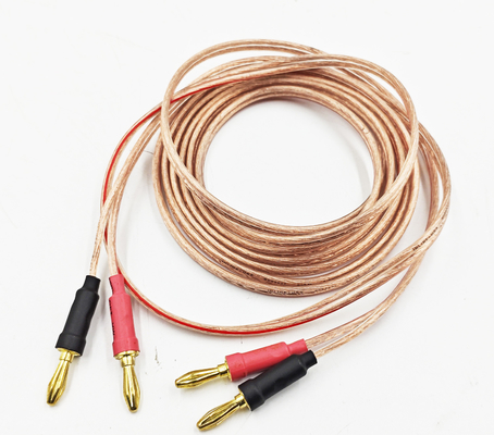 Fil de banane transparent de 14 Gauge pour fil bi-bi-ampérateur HiFi son surround 99,9% OFC cuivre