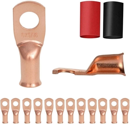 1/0 AWG Lugs en cuivre en conserve Rings terminaux connecteurs avec rétrécissement thermique