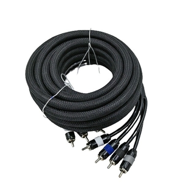 5.5mm Diamètre extérieur PVC Jacketed Car Audio câble RCA 2M-2M pour une performance haut de gamme