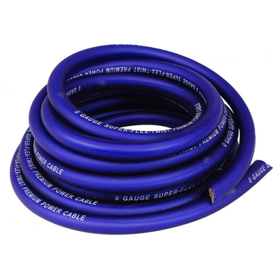 SAEJ 1128 Stinger True Gauge 1/0 AWG Fil d'alimentation audio de voiture OFC tordu pour les performances