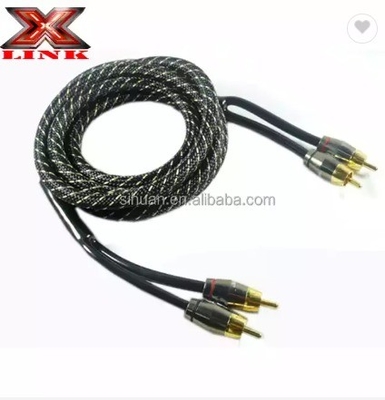 Audiophile Twisted Pair OFC Interconnect audio de voiture câble RCA 10m avec veste en PVC doux