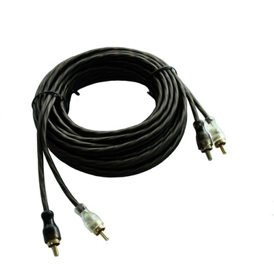 1 pi de câble de cuivre OFC en argent double câble audio blindé pour voiture interconnecté avec veste en PVC