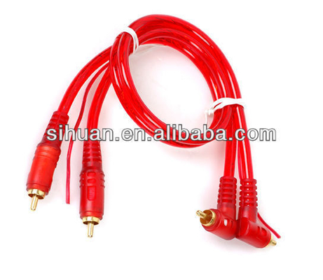 OFC 100% conducteur de cuivre câble audio RCA à 2 canaux pour connexion audio automobile et domestique