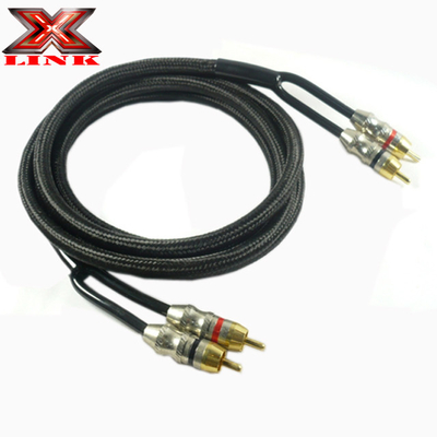 OFC 100% conducteur de cuivre câble audio RCA à 2 canaux pour connexion audio automobile et domestique