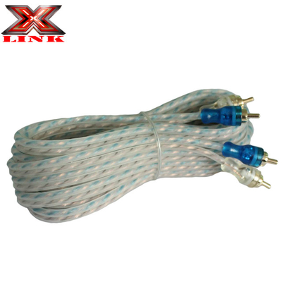 17 pieds 2 canaux RCA Audio Interconnects Cable Gold Connector Couleur et réduction du bruit