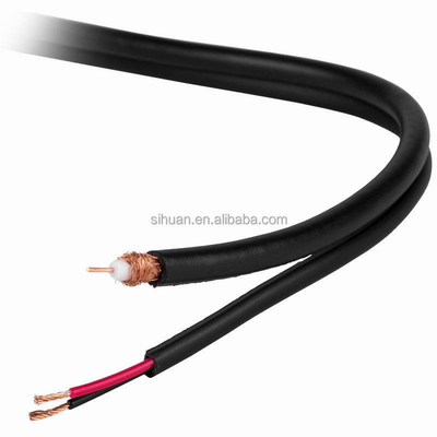 20 AWG RG-59 câble de vidéosurveillance coaxial en cuivre solide avec connecteur BNC et câble d'alimentation 18/2