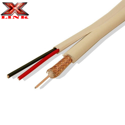 20 AWG RG-59 câble de vidéosurveillance coaxial en cuivre solide avec connecteur BNC et câble d'alimentation 18/2