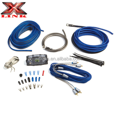 0 2 4 8 Gauge Amplificateur audio sous voiture Kit de câblage 1500 2500 3000 Watt avec des matériaux