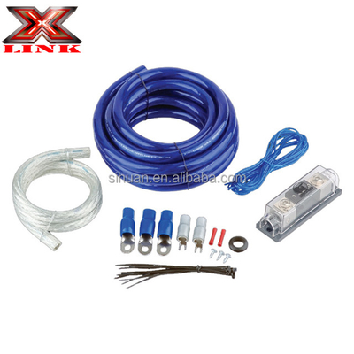 0 2 4 8 Gauge Amplificateur audio sous voiture Kit de câblage 1500 2500 3000 Watt avec des matériaux