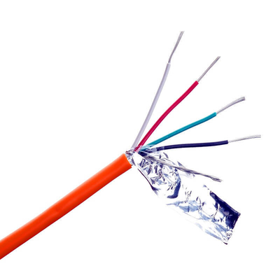 Cable à câble de détection d'incendie 24AWG en cuivre isolé en PVC multi-noyau 4 noyaux pour systèmes de sécurité