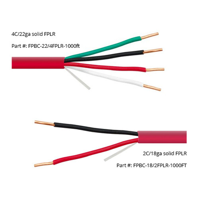 14 16 AWG 2/C 4/C Solide 100% cuivre EWCS FPLP Plénum câble d'alarme incendie blindé