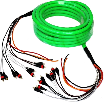 100% de cuivre sans oxygène multi-canal audio 10 RCA câble de méduse de puissance pour professionnel
