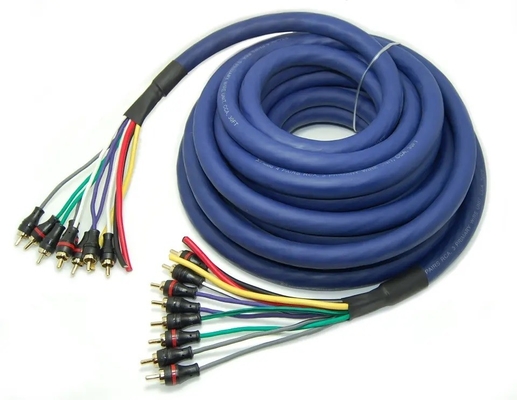 100% de cuivre sans oxygène multi-canal audio 10 RCA câble de méduse de puissance pour professionnel