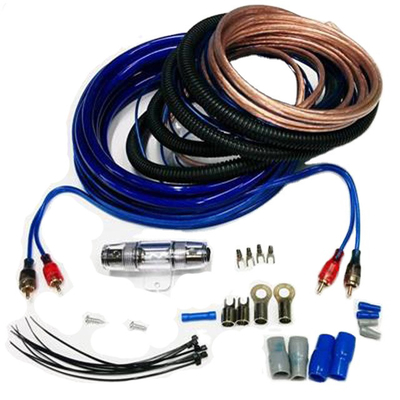 8 Ga Ofc CCA 100% haut-parleur de voiture homme-homme Amplificateur de câble audio Subwoofer Kit d'installation Conducteur Bare Copper Noir/Bleu/Rouge