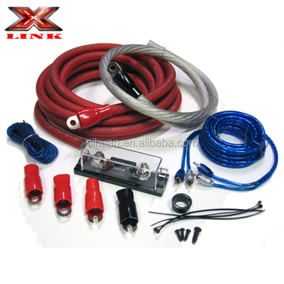 Connecteur doré couple tordu 0 4 8 GA AWG OFC CCA Amplificateur audio automatique de voiture Amplificateur d'installation Kit de câblage pour haut-parleur de voiture