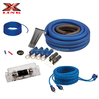 Connecteur doré couple tordu 0 4 8 GA AWG OFC CCA Amplificateur audio automatique de voiture Amplificateur d'installation Kit de câblage pour haut-parleur de voiture