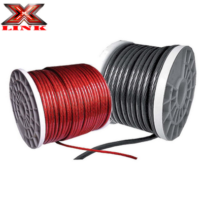 Fil d'alimentation OFC CCA de calibre 4 pour l'installation de câblage de l'amplificateur audio automobile basse tension