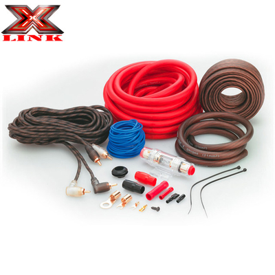 Connecteur doré couple tordu 0 4 8 GA AWG OFC CCA Amplificateur audio automatique de voiture Amplificateur d'installation Kit de câblage pour haut-parleur de voiture