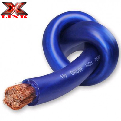 Vêtement en PVC souple 1/0 2 AWG OFC fil d'alimentation en cuivre en conserve