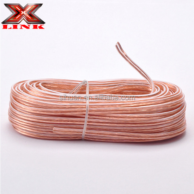 Aucun type de connecteur haut-parleur épais câble 22 24 18 16 calibre haut-parleur transparent AWG