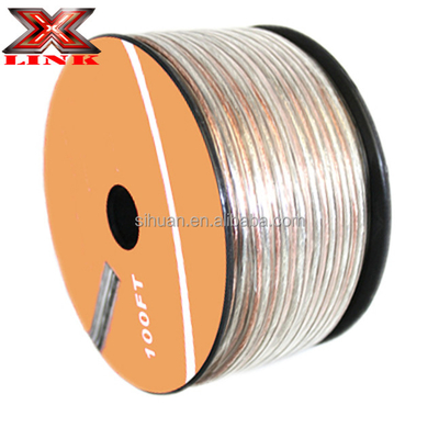Aucun type de connecteur haut-parleur épais câble 22 24 18 16 calibre haut-parleur transparent AWG