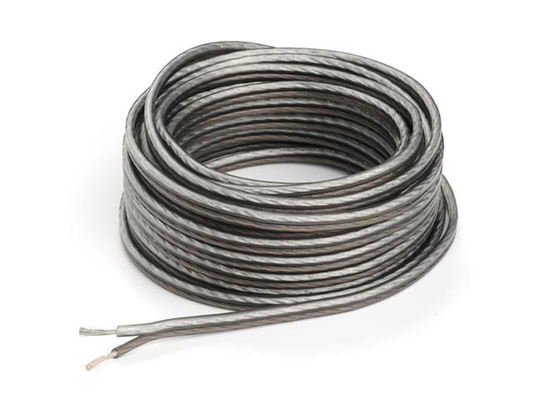 Fil de haut-parleur audio en cuivre OFC flexible de 12 ga avec jaquette en PVC doux et connecteur en or