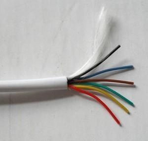 Système d'alarme incendie en PVC isolé conducteur de cuivre robuste Veste rouge 2 câble d'alarme de base