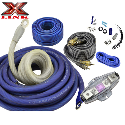 Ensemble de câblage d'amplificateur audio à conducteur fourre-tout 4ga pour installation aérienne