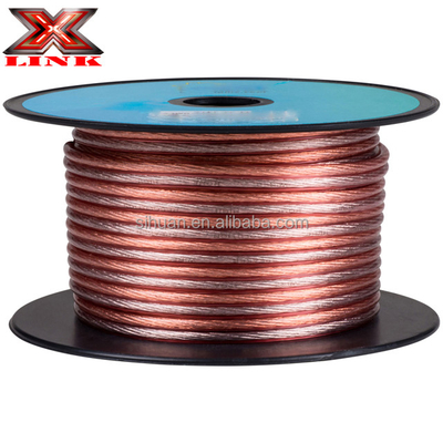 Cable haut-parleur professionnel de calibre 16 CCA OFC avec veste en PVC en rouge et noir