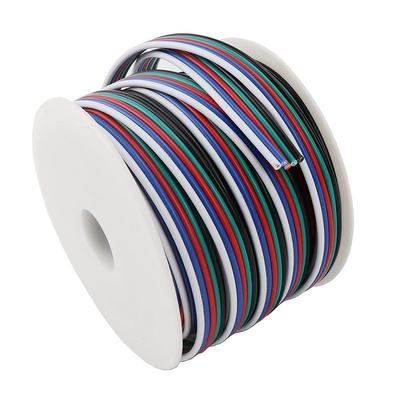 Cordon d'extension de fil flexible pour ruban LED 1618 épaisseur veste en PVC RGBW RGB 3 épingles 4 épingles