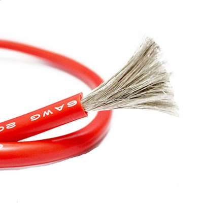 Fil de cuivre à haute température 300 °C ultra-flexible, en caoutchouc au silicium souple, en jaquette, pour applications industrielles lourdes