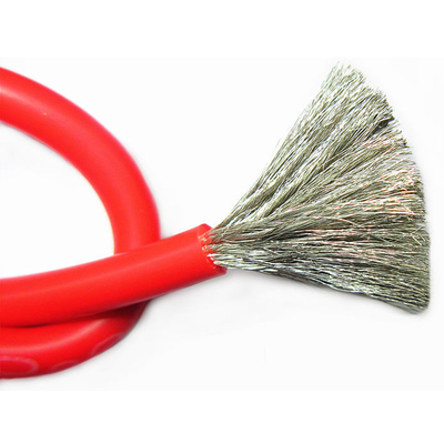 Fil de cuivre à haute température 300 °C ultra-flexible, en caoutchouc au silicium souple, en jaquette, pour applications industrielles lourdes