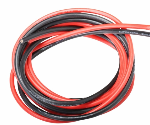 Fil de cuivre à haute température 300 °C ultra-flexible, en caoutchouc au silicium souple, en jaquette, pour applications industrielles lourdes