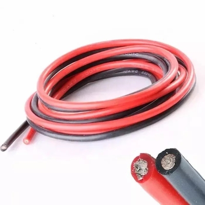 Fil de cuivre à haute température 300 °C ultra-flexible, en caoutchouc au silicium souple, en jaquette, pour applications industrielles lourdes