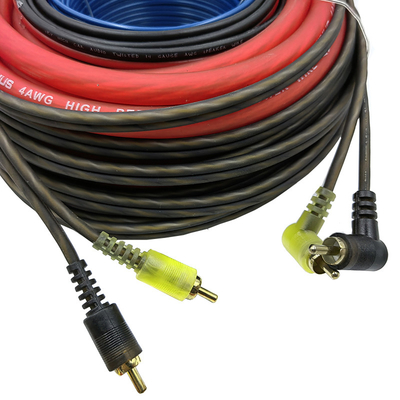 Ensemble de câbles d'amplificateur audio pour voiture en PVC isolé 8AWG avec accessoires à un coût abordable
