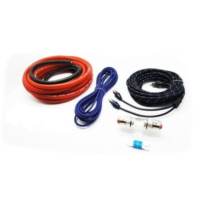 Kit de câbles d'installation d'amplificateur 4awg 2500W Kit de câbles audio pour voiture avec conducteur de cuivre nu