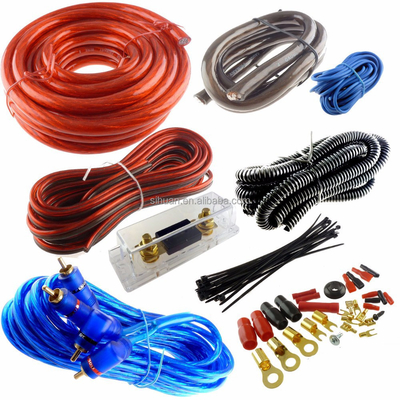 100% câbles RCA en cuivre OFC de calibre réel pour audio automobile basse tension