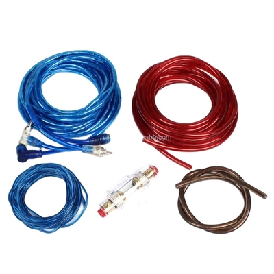 Kit de câblage complet pour l'installation de l'amplificateur de conducteur en cuivre 4 gauge CCA pour audio automobile