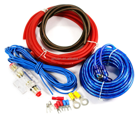 Kit de câblage de l'amplificateur audio de voiture avec écran non blindé et diamètre extérieur optionnel