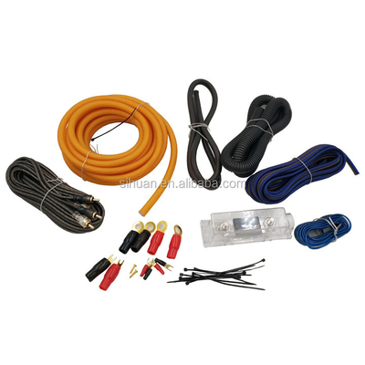 Kit de câblage de l'amplificateur audio de voiture avec écran non blindé et diamètre extérieur optionnel