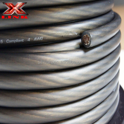 Jacket en PVC souple 1/0 Awg câble d'alimentation pour le conducteur de cuivre audio voiture 0 calibre fil Ofc