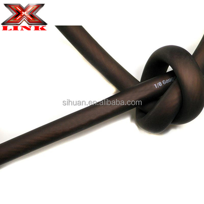 Jacket en PVC souple 1/0 Awg câble d'alimentation pour le conducteur de cuivre audio voiture 0 calibre fil Ofc