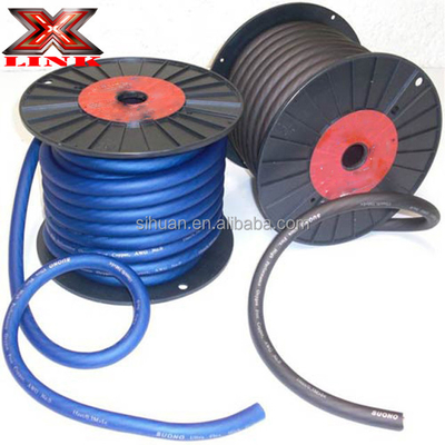 Jacket en PVC souple 1/0 Awg câble d'alimentation pour le conducteur de cuivre audio voiture 0 calibre fil Ofc