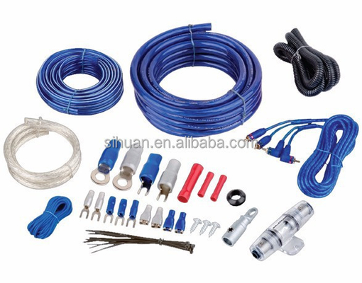 Kit de câblage pour haut-parleurs en cuivre de conducteur audio en PVC, calibre 8