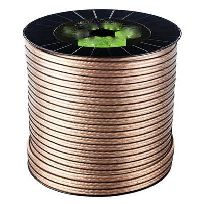 Cable de haut-parleur OFC à veste transparente flexible pour la connexion audio et les performances