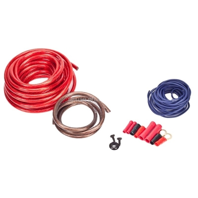 Kit de câblage d'installation de l'amplificateur de jaquette en PVC à conducteur de cuivre de calibre 8 pour les systèmes audio