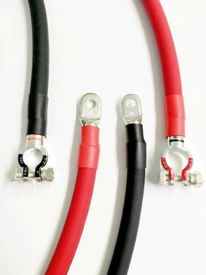 5/16" terminaux de bagages 12 pouces en conserve de cuivre batterie câble d'onduleur pour voiture camion RV solaire