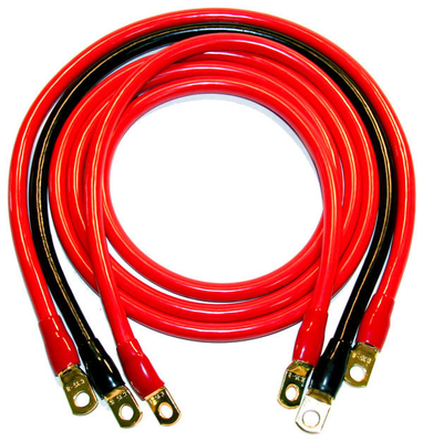 5/16" terminaux de bagages 12 pouces en conserve de cuivre batterie câble d'onduleur pour voiture camion RV solaire
