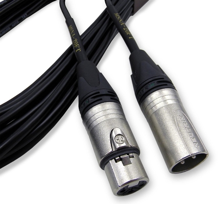 Connecteur en or, microphone de protection à tresse, câble audio 0,22 mm2 0,35 mm2 pour un son clair