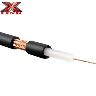 Cable coaxiale RG213 à faible atténuation 50 Ohm avec jaquette en PVC et protection en tresses en cuivre nue